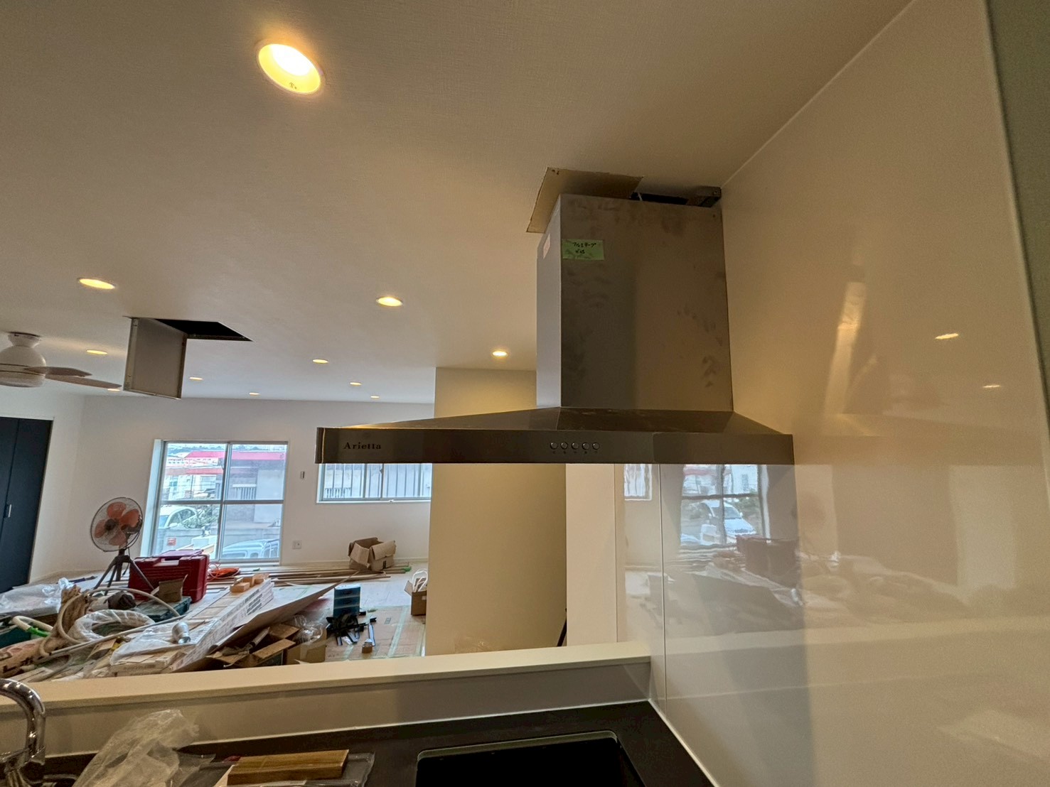 レンジフード設置